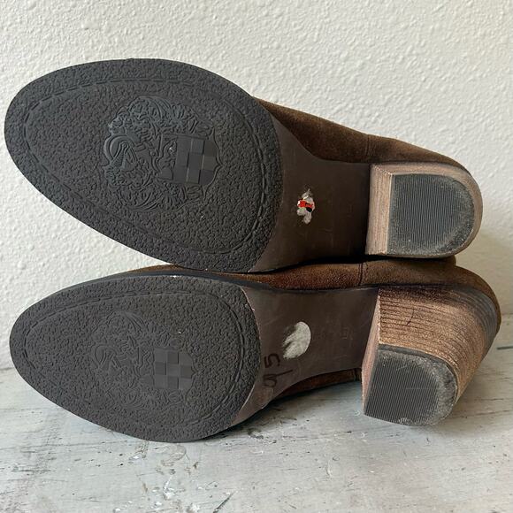 Vince Camuto Hessa ankle boot leather suede fall boho rustic short chellsa 9.5 - Picture 9 of 10